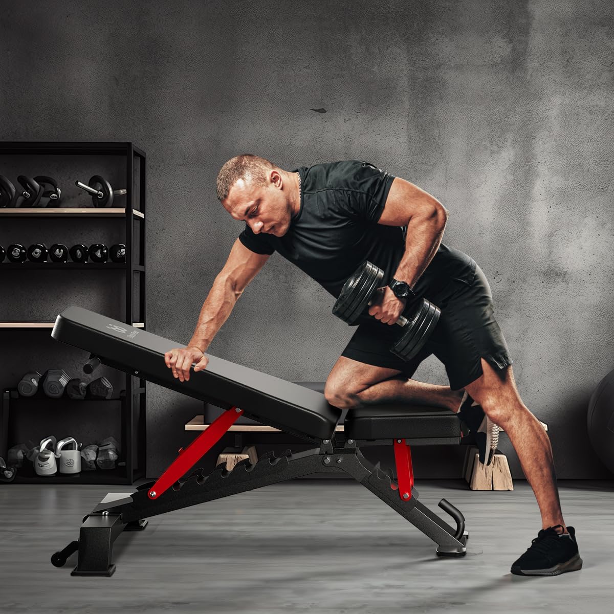 Weight Benches for Home Gym - Adjustable Workout Bench Press 1300Lb Capacity Heavy Duty for Exercises Incline Flat Decline Sit-Ups